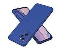 Coque en silicone pour Oppo Realme C35, coque de protection ultra fine en silicone liquide antichoc avec doublure en microfibre douce anti-rayures (bleu)