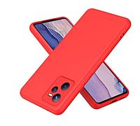Coque en silicone pour Oppo Realme C35, ultra fine et résistante aux chocs avec doublure en microfibre douce anti-rayures (rouge)