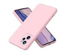 Coque en silicone pour Oppo Realme C35, ultra fine et résistante aux chocs avec doublure en microfibre douce anti-rayures (rose)