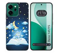 Coque en silicone pour OPPO Reno 14 FS / 14FS 5G design livre contes dessins