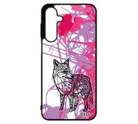 Coque En Silicone Pour Samsung A16 4g 5g Renard Nature Tribal Feuilles Azteque Garcon Ethnique Etui Rose Animal Fut¿ Color¿ Goupil Pour Galaxy