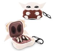 Coque en Silicone pour Samsung Galaxy Buds2 Pro (2022), Galaxy Buds 2 (2021), Galaxy Buds Pro (2021), Galaxy Buds Live (2020), XMBYGY Housse de Dessin animé 3D écouteurs Galaxy Buds (Yoda)