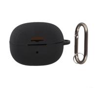 Coque en silicone pour Shokz OpenFit 2 & OpenDots ONE - Coque antichoc avec mousqueton, cordon et kit de nettoyage (noir)