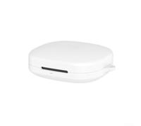 Coque en silicone pour Shokz OpenFit Pro - Coque de protection antichoc avec mousqueton, LED avant visible, anti-poussière et douce pour la peau pour écouteurs sans fil, noir (blanc)