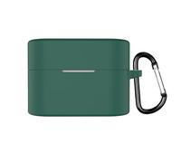 Coque en silicone pour Sony WF-1000XM6, étui de protection en silicone souple compatible avec casque Sony WF-1000XM6, étui pour écouteurs avec accessoires mousqueton (vert foncé)