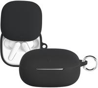 Coque En Silicone Pour Soundcore Liberty 5 ¿ Étui Ultra¿Fin Antichoc Et Anti¿Rayures Avec Mousqueton, Protection Complète Compatible Recharge Sans Fil, Noir