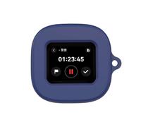 Coque en silicone pour Soundcore Liberty 5 Pro Max, coque de protection complète antichoc de 2 mm d'épaisseur avec découpe d'écran avant, prise en charge du chargement sans fil, mousqueton en métal