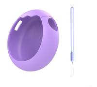 Coque en silicone pour Tamagotchi Connection, animal de compagnie de réalité virtuelle, coque de protection durable en silicone avec protection d'écran intégrée et cordon de serrage (violet)