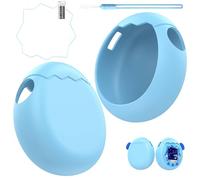 Coque en silicone pour Tamagotchi Paradise - Avec film de protection - Antichoc - Anti-rayures - Souple - Coque de protection complète en silicone avec cordon pour Tamagotchi Paradise (bleu)