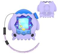 Coque en silicone pour Tamagotchi Paradise, coque avec cordon de serrage, protection complète anti-rayures (violet)