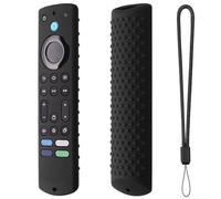 Coque en silicone pour télécommande Fire TV conçue pour une couverture complète et une utilisation facile (noir)