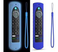 Coque en silicone pour télécommande Fire TV Stick 4K+ Max 2e génération 2023 Toshiba/Insignia Smart TV ¿ Housse antidérapante avec cordon de serrage (rouge + menthe)
