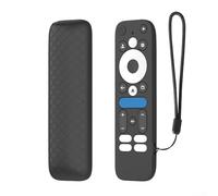 Coque en silicone pour télécommande GoogleTV Box 4K Pro avec matériau résistant aux chocs et design moulé sur mesure pour une protection sécurisée (noir)