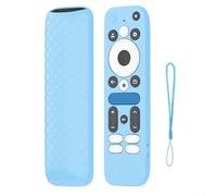 Coque en silicone pour télécommande GoogleTV Box 4K Pro avec matériau résistant aux chocs et design moulé sur mesure pour une protection sécurisée (bleu lumineux)