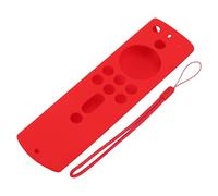 Coque en silicone pour télécommande Housse de protection antidérapante antichoc pour Fire TV Stick 4K 2018 Télécommande Matériau doux et agréable pour la peau Découpes (rouge)