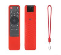 Coque en silicone pour télécommande LG MR25GA - Légère et résistante aux chocs - Antidérapante - Avec cordon de serrage pour télécommande LG TV - Rouge