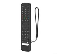 Coque en silicone pour télécommande TCL RC716/RC833 - Coque de protection antichoc et antidérapante avec cordon - Doux pour manette de télévision (noir)