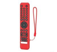 Coque en silicone pour télécommande TCL RC716/RC833, résistante aux chocs et aux rayures, avec cordon, peau douce et fine pour télécommande vocale de télévision, noir (rouge)