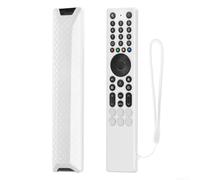Coque en silicone pour télécommande TCL RC833A - Anti-chute - Absorption des chocs avec sangle - Coque antidérapante pour télécommande vocale - Plusieurs options de couleur disponibles (blanc)