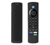 Coque en silicone pour télécommande vocale 4K Max/Toshiba/Insignia/Pioneer/Omni (QLED) Series améliorée avec cordon - Noir