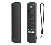 Coque en silicone, pour télécommande vocale Fire TV Stick4K-Max, avec poignée antidérapante et options de couleurs vives, cordon (noir)