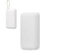 Coque en silicone pour Xiaomi avec câble d'alimentation intégré 20 000 mAh 22,5 W PB2020MI Coque de protection antichoc et anti-poussière