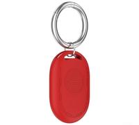 Coque en silicone pour Xiaomi Tag offrant une protection fiable et une fonction complète pour les modèles BLE et UWB avec porte-clés (rouge)