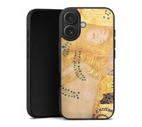 Coque en Silicone Premium Compatible avec Apple iPhone 17 Etui Silicone Coque Souple Klimt ¼uvre d'art Serpents d'eau