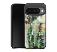 Coque en Silicone Premium Compatible avec Google Pixel 10 Pro Etui Silicone Coque Souple Éléphant Aquarelle Photographie