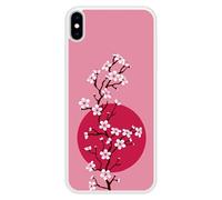 Coque en silicone renforcé imprimée compatible Apple iPhone XS Max Cherry blossom