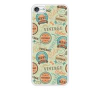 Coque en silicone renforcé imprimée compatible Apple iPod Touch 5 iPod Touch 6 Badge vintage