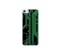 Coque en silicone renforcé imprimée compatible Apple iPod Touch 5 iPod Touch 6 Texture circuit geek