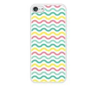 Coque en silicone renforcé imprimée compatible Apple iPod Touch 5 iPod Touch 6 Vagues colorees