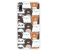 Coque en silicone renforcé imprimée compatible Huawei Y6 2019 Réunion de Nounours
