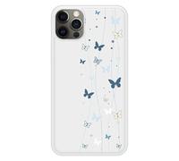 Coque en silicone renforcé imprimée compatible iPhone 12 Pro Butterfly