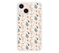 Coque en silicone renforcé imprimée compatible iPhone 13 Mini Jardin des songes