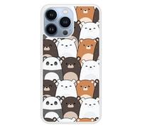 Coque en silicone renforcé imprimée compatible iPhone 13 Pro Réunion de Nounours