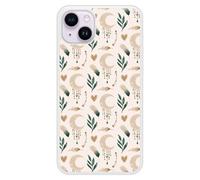 Coque en silicone renforcé imprimée compatible iPhone 15 Plus Jardin des songes
