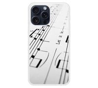 Coque en silicone renforcé imprimée compatible iPhone 15 Pro Max Partition de musique