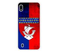 Coque en silicone renforcé imprimée compatible Samsung Galaxy A10 Drapeau Paris