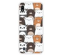 Coque en silicone renforcé imprimée compatible Samsung Galaxy A10 Réunion de Nounours