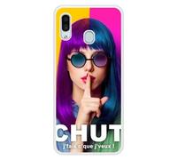 Coque en silicone renforcé imprimée compatible Samsung Galaxy A20 Chut