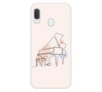 Coque en silicone renforcé imprimée compatible Samsung Galaxy A20e Piano line art