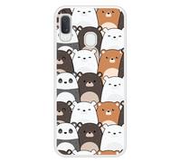 Coque en silicone renforcé imprimée compatible Samsung Galaxy A20e Réunion de Nounours