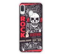 Coque en silicone renforcé imprimée compatible Samsung Galaxy A20e Rock festival