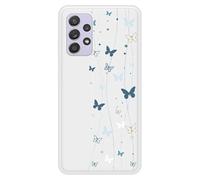 Coque en silicone renforcé imprimée compatible Samsung Galaxy A52 Butterfly