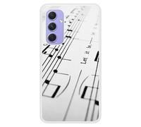 Coque en silicone renforcé imprimée compatible Samsung Galaxy A54 5G Partition de musique