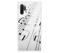 Coque en silicone renforcé imprimée compatible Samsung Galaxy Note 10 Plus Partition de musique