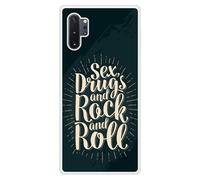 Coque en silicone renforcé imprimée compatible Samsung Galaxy Note 10 Plus Sex and rock and roll