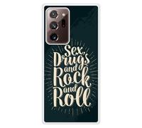 Coque en silicone renforcé imprimée compatible Samsung Galaxy Note 20 Ultra Sex and rock and roll